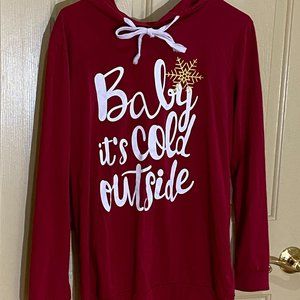 Halife Small Red Baby It's Cold Outside Hoodie